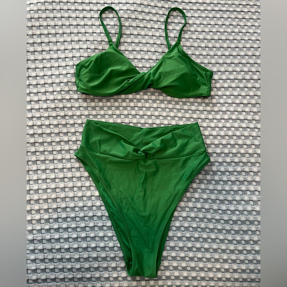 Aerie Green Twist Bikini Set